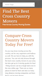 Mobile Screenshot of crosscountrymovers.org